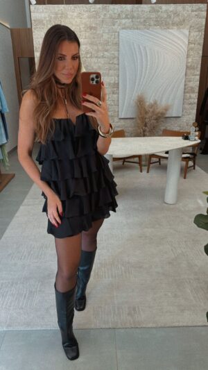 VESTIDO CURTO 6 BABADOS