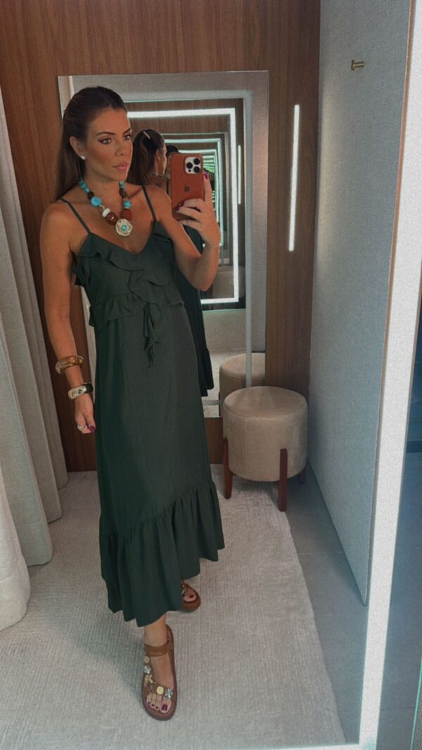 VESTIDO MIDI BABADO BUSTO - Imagem 3