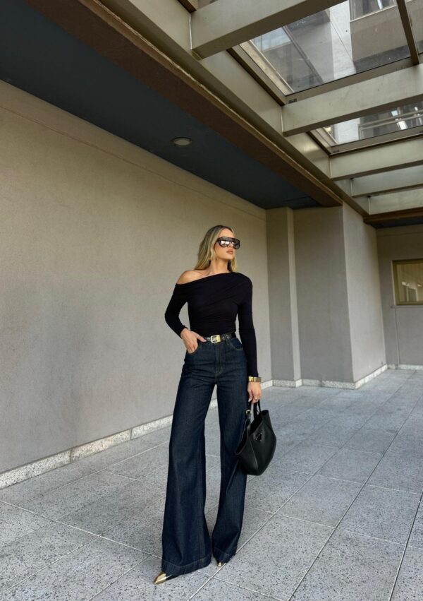 CALCA JEANS WIDE LEG