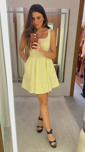 VESTIDO LINHO BARRADO